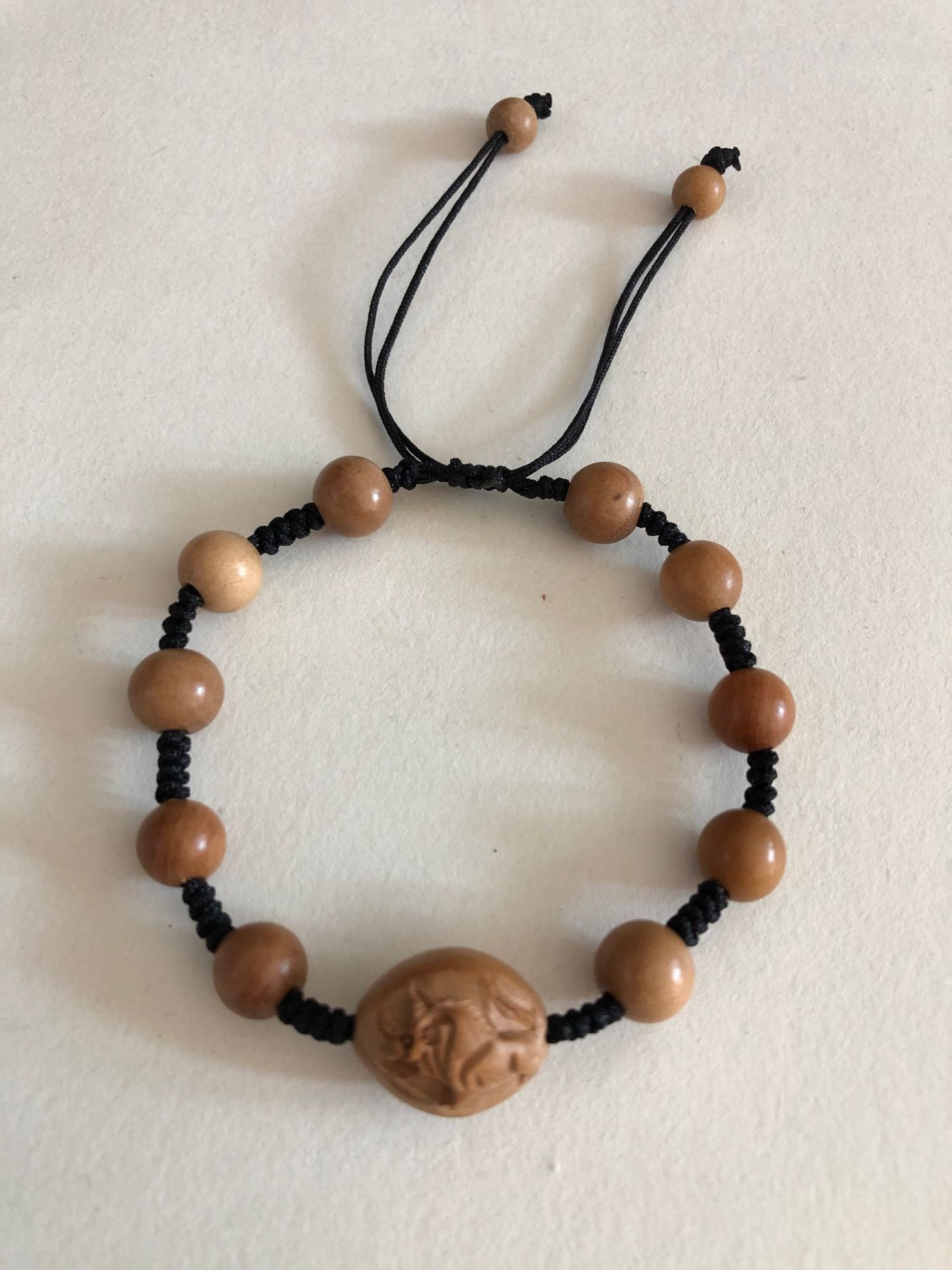 桃木手工编辑蛇结十二生肖珠男女款情侣手链尺寸手链