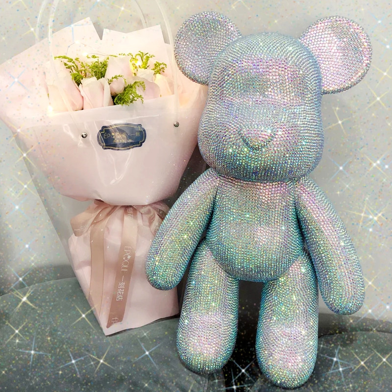 diy生日熊抖音贴钻女友礼物创意玩偶解闷钻石创意玩偶