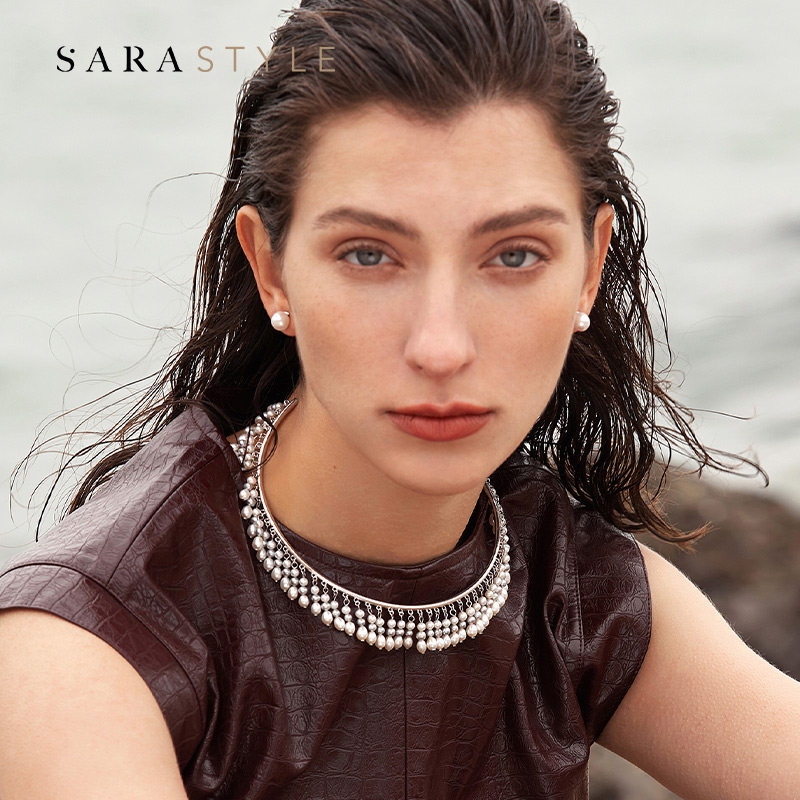 sarastyle埃及艳后cleopatra淡水sr珍珠项链手工定制颈饰