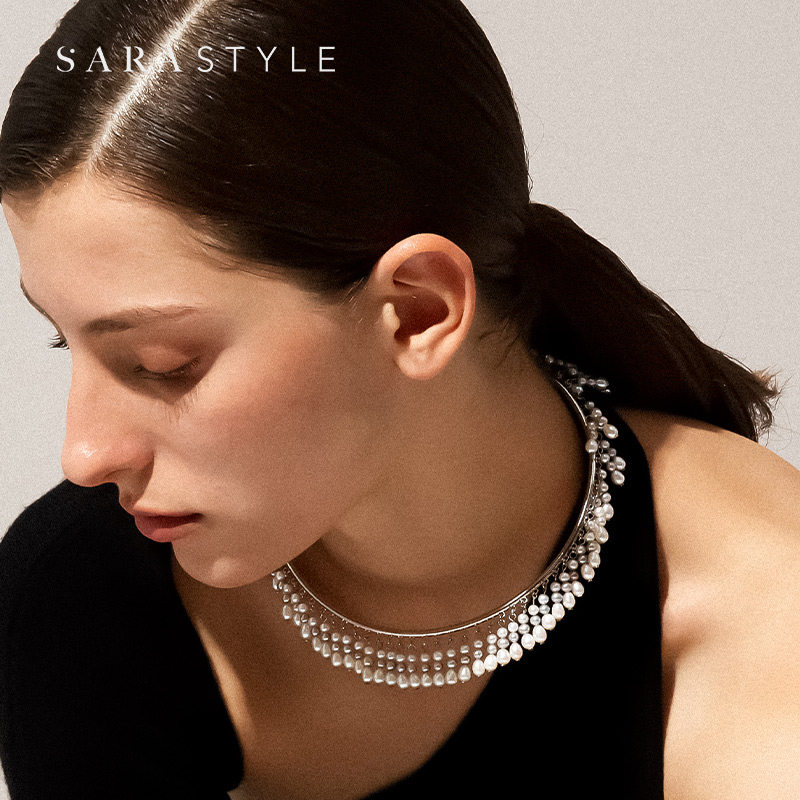 sarastyle埃及艳后cleopatra淡水sr珍珠项链手工定制颈饰