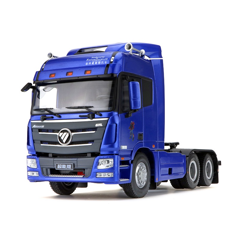 原厂汽车模型福田戴姆勒欧曼gtl牵引车超能版拖头半挂卡车合金车