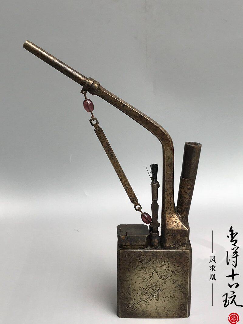 仿古做旧纯铜烟斗老式烟丝卷烟水烟旱烟袋古玩烟斗