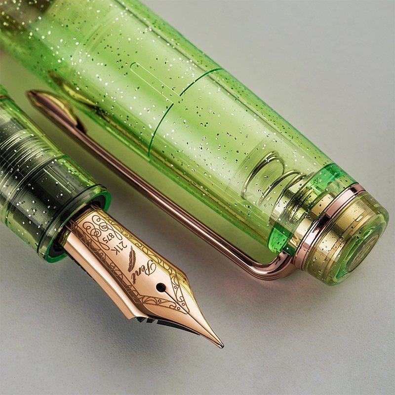 日本pentx写乐限定大型活塞21k钢笔绿宝石祖母绿钢笔