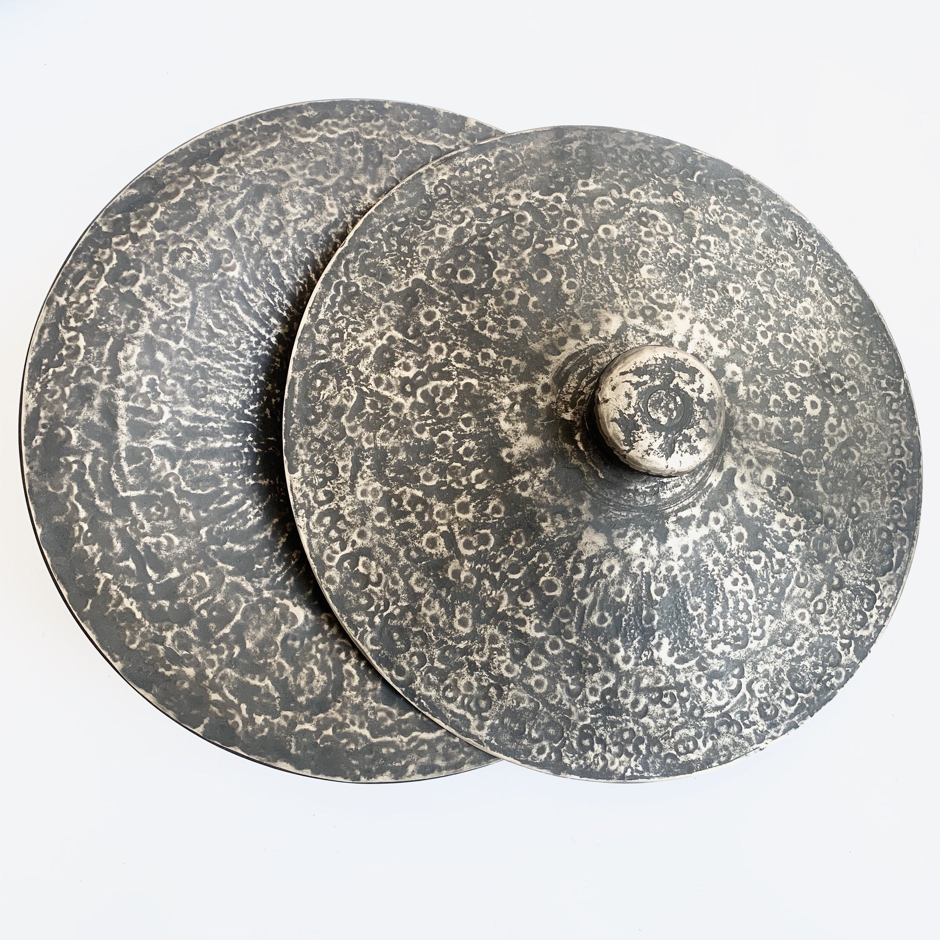 40cm手工青铜大铙闭口道教响器老铜铙黑开口大铙