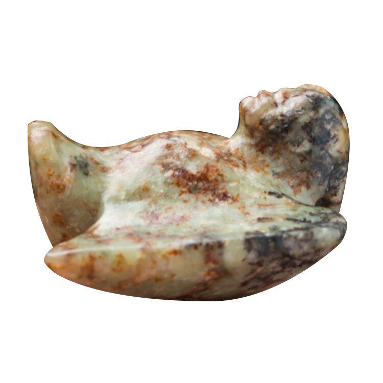 玉鸟吊坠河磨玉籽料红山文化玉器造型仿古件狄颈饰