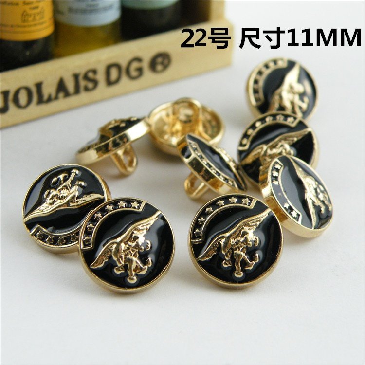 针织衫搭雪纺衬衣衣扣金属圆形儿童扣子衫开毛纽扣