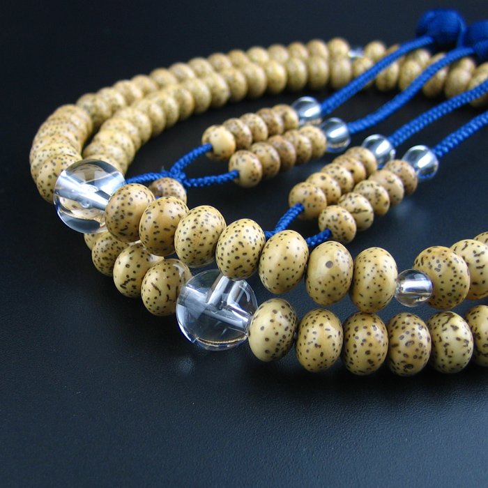 日式念珠唐密东真言星月菩提佛珠双佛头小田卷包佛珠