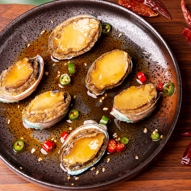 大海味趣麻辣鲍鱼仔260g开罐即食罐装小海鲜下饭菜冷冻熟食罐头