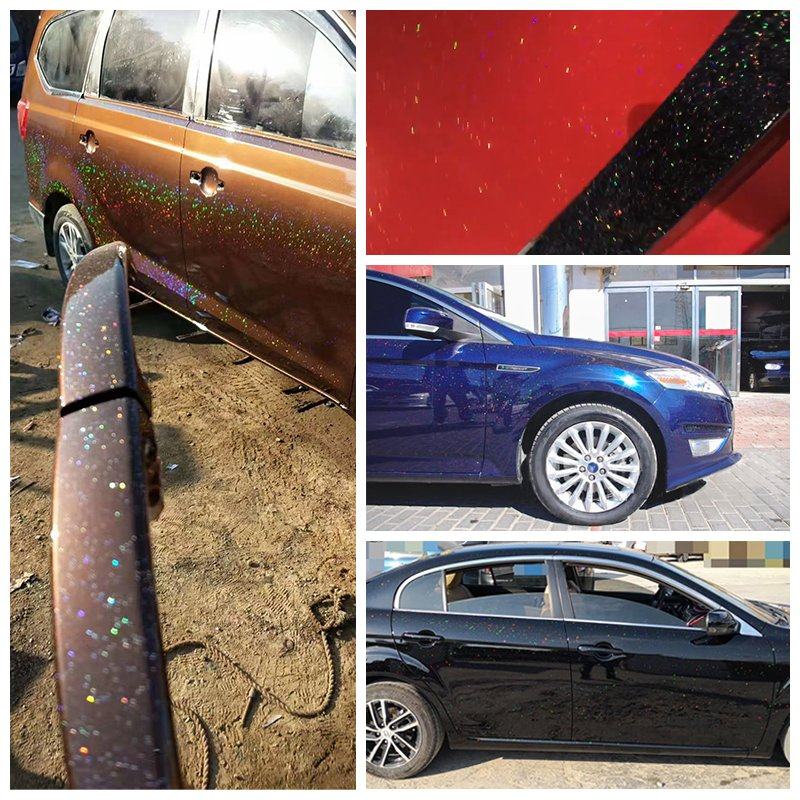 七彩钻石多彩珍珠镭射金葱漆闪点金属漆汽车特效金属漆