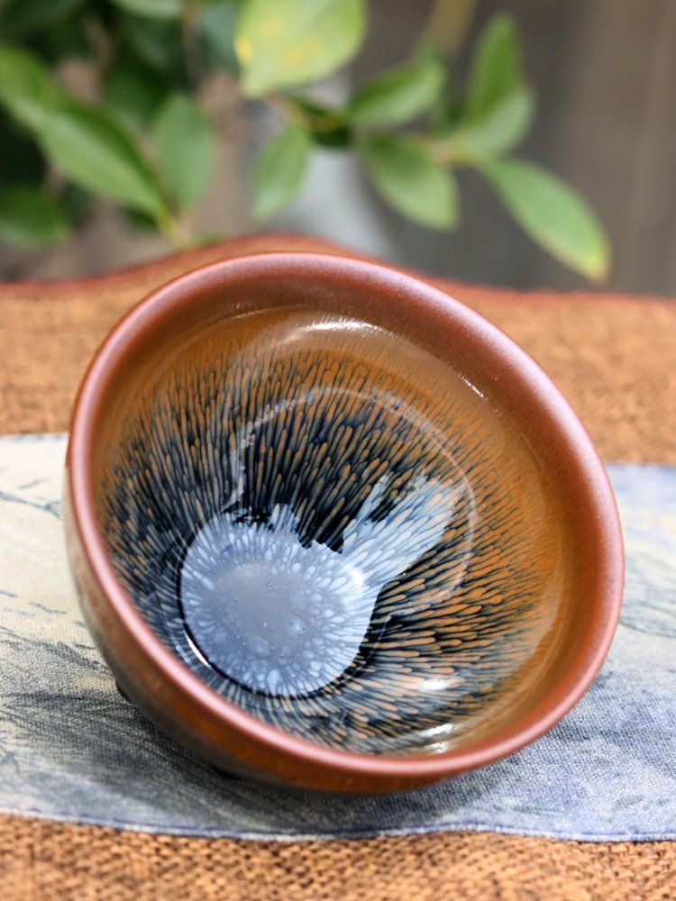 福建建阳叶礼旺兔毫建盏茶杯主人杯纯手工茶盏茶杯