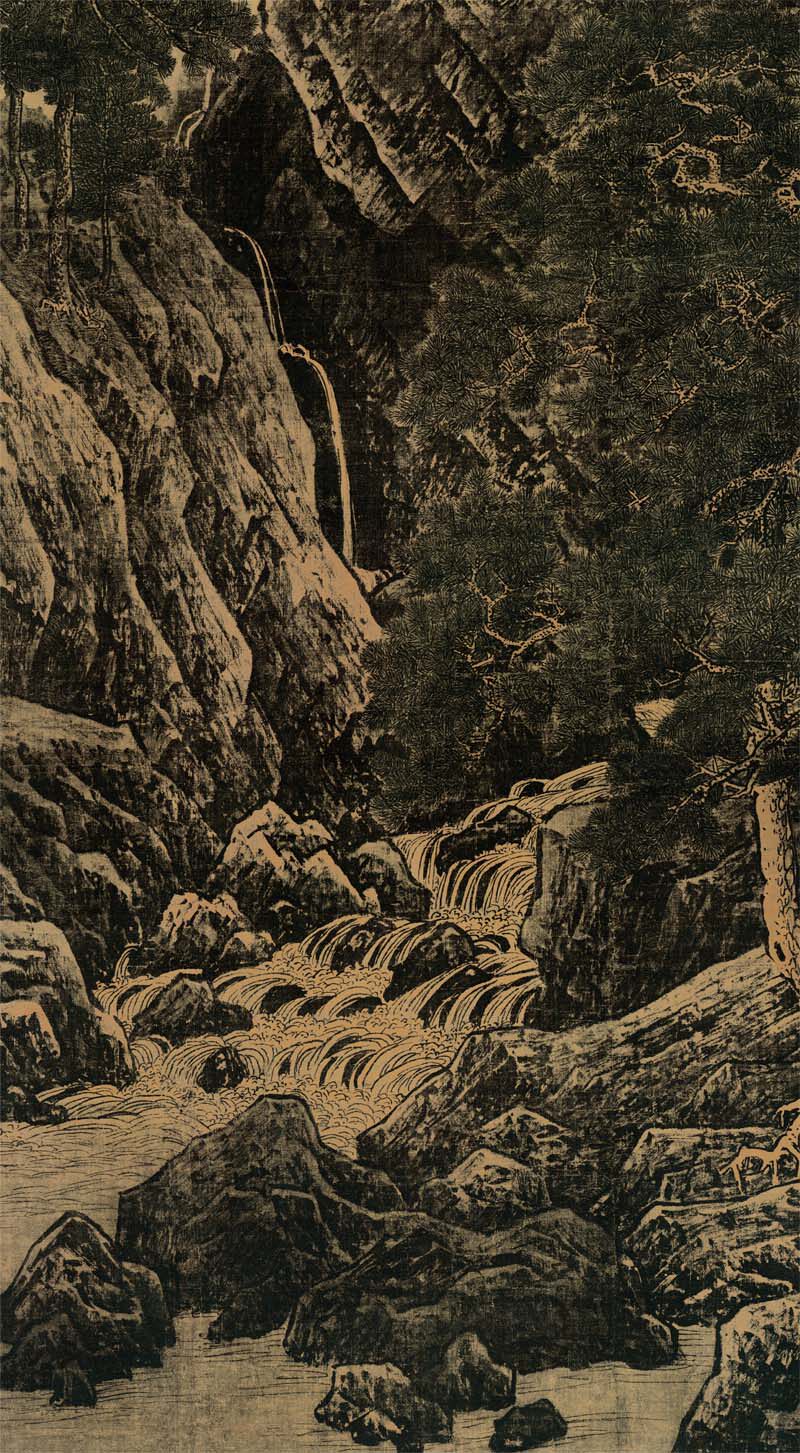 现货正版 历代名画临摹大图范本八宋李唐万壑松风图 国画初学者临摹