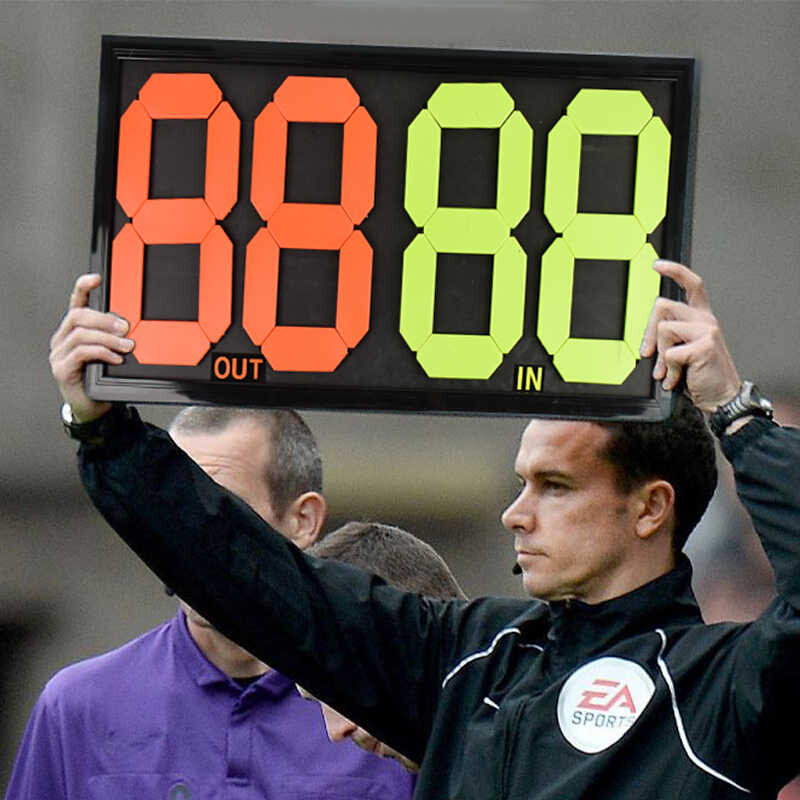 足球换人2位4位记分牌足球比赛双面显示翻号记分换人牌