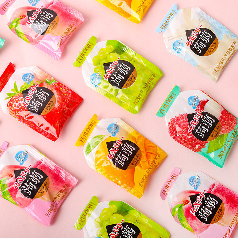 蒟蒻果冻布丁零食206g大袋低卡夏天解馋网红果冻