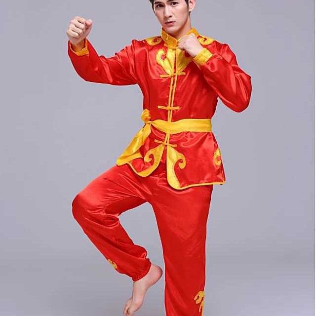 新款龙舟赛龙民族腰鼓陕北锣鼓秧歌舞龙服男秧歌服