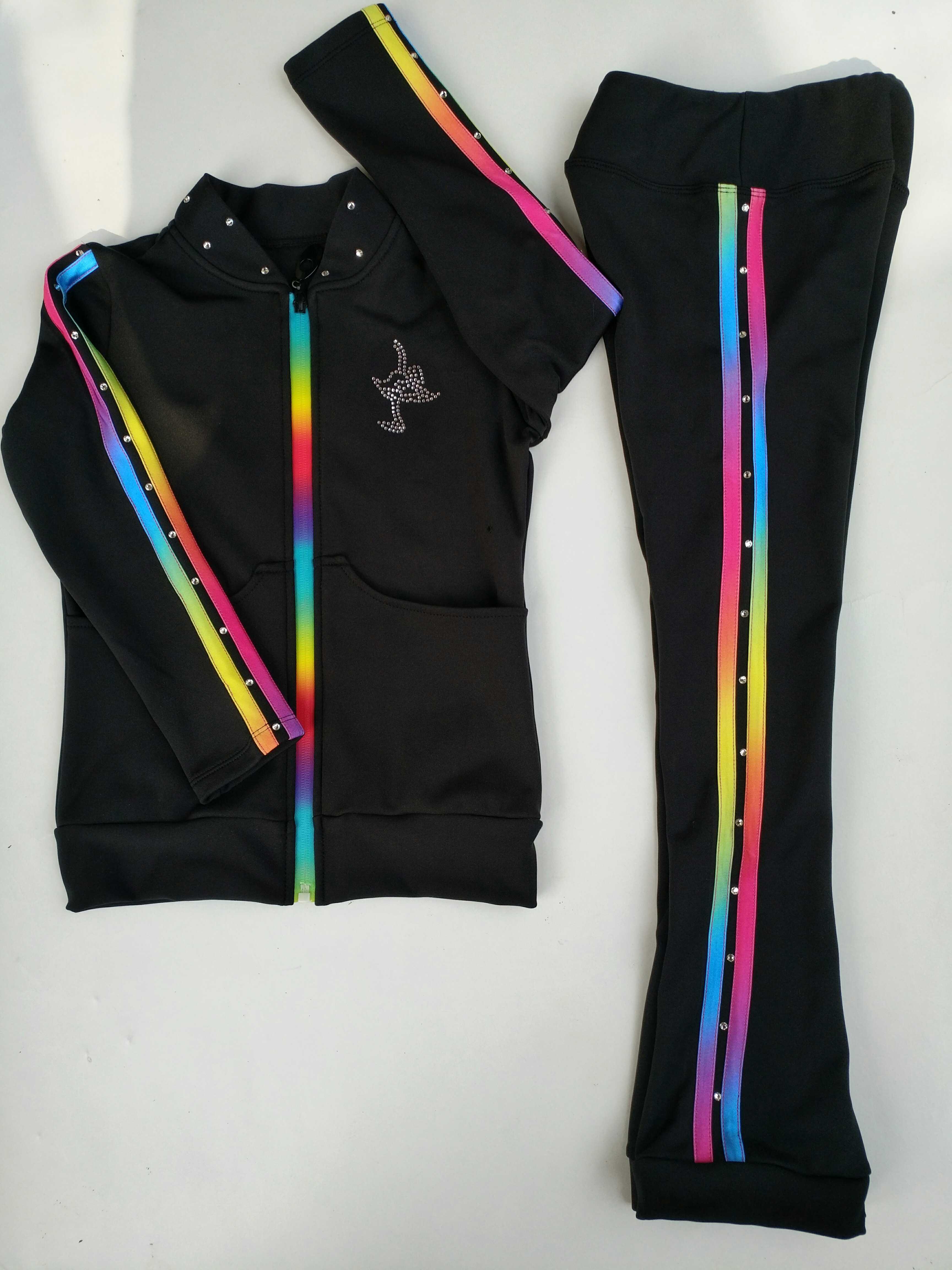 套装新款花样滑冰衣服训练儿童拉绒高弹四季成人滑冰服