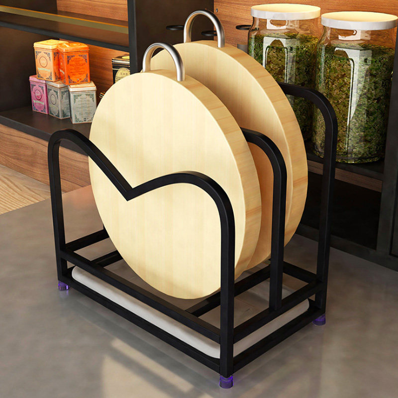 坐式落地锅盖架304不锈钢大砧板架厨房台面菜板收纳放案板的架子