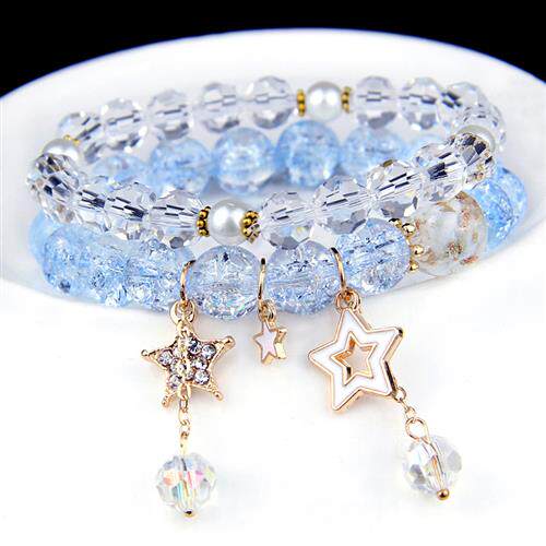 幸运紫水晶星座手链女男十二气质珠子双子座儿童手链