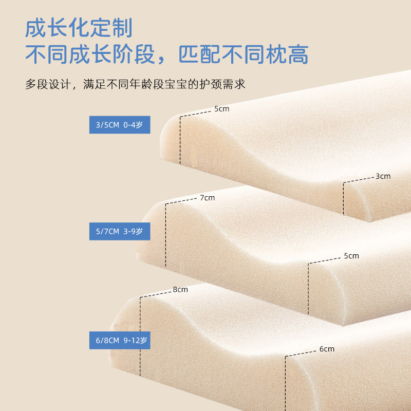 纾兰儿童硅胶枕防抗菌枕头