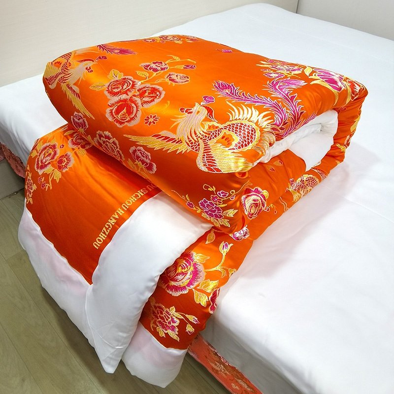 老式包边被子结婚手工棉被传统丝绸绸缎复古棉花被