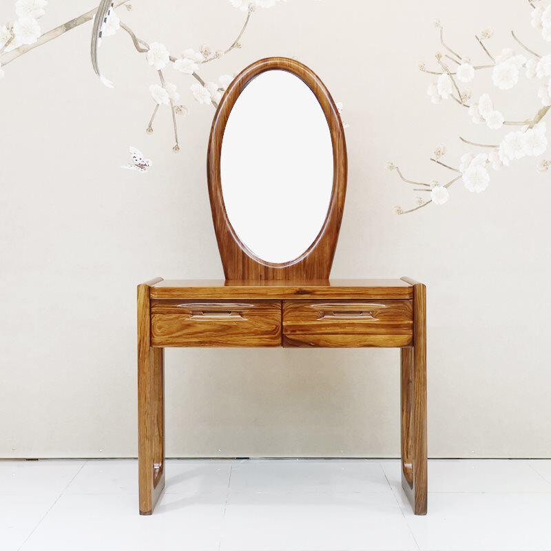 实木乌金金木梳妆台化妆台原木现代中式卧室带妆梳妆台