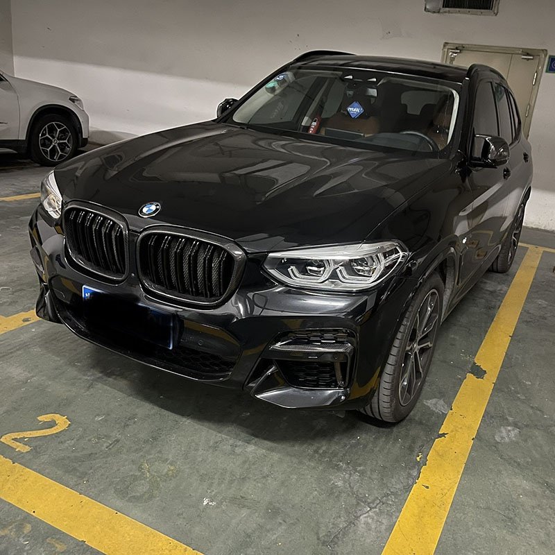 獠牙保险杠中网宝马x3x4g08g01g02纤维碳新适用于保险杠