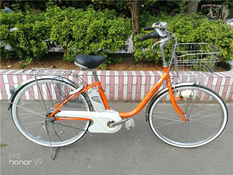 日本原装进口二手自行车26寸铝合金锂电池电动助力轻便轻便车