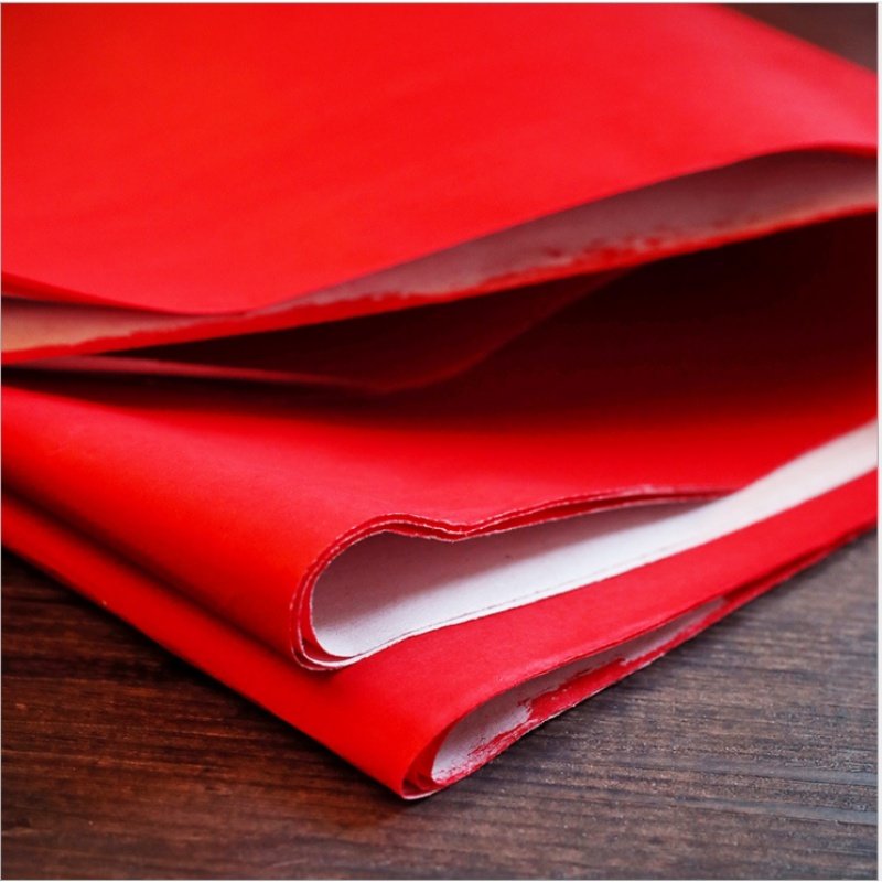 对联井盖包邮喜字粉色婚庆红纸单面红粉品大剪纸