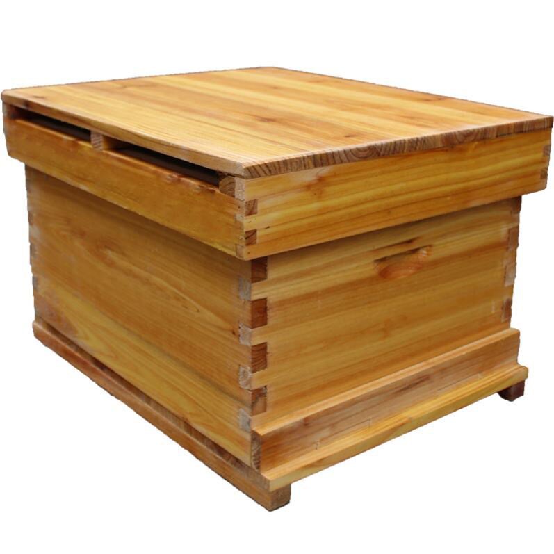 蜜蜂蜂箱全套养蜂工具专用养蜂箱包邮煮蜡杉木中蜂标准十框蜂巢箱