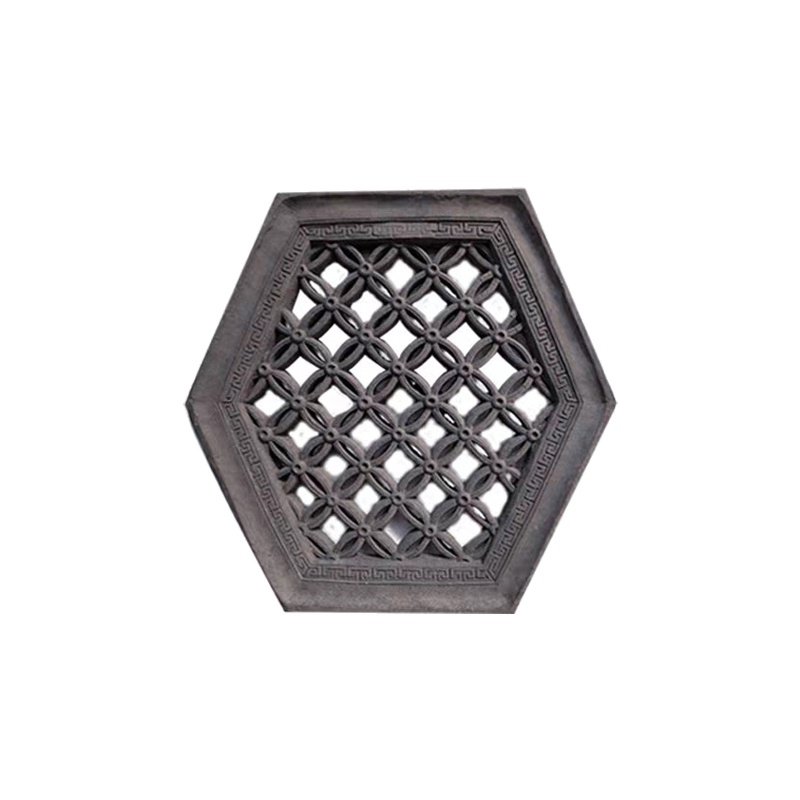 窗花仿古镂空水泥花窗古建园林砖雕六角围墙砖雕