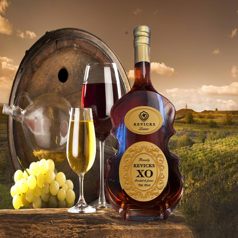 法国赤霞原汁酿造路尼尔白兰地xo750ml一大八小白兰地