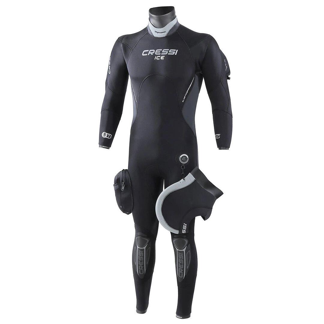 半干cressiice干式潜水服男女长袖连体水肺深潜潜水服