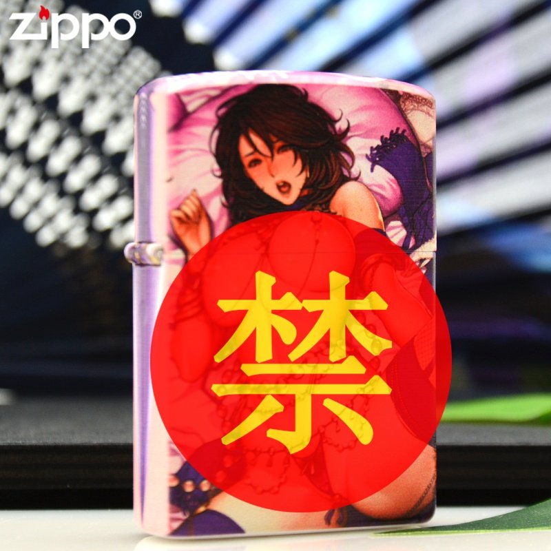 正品打火机zippo正版防风煤油机彩印性感美女织田创意zippo
