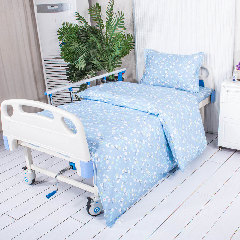 医院三件件套床上用品卫生院养老院诊所医护纯棉床单床品套件
