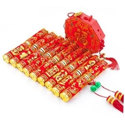 春节乔迁电子遥控炮仗鞕竹闪光结婚鞭炮炮插爆竹挂饰