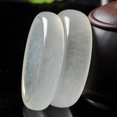 冰透玉镯女款白玉冰丝玉手手镯保真厂家直销手饰