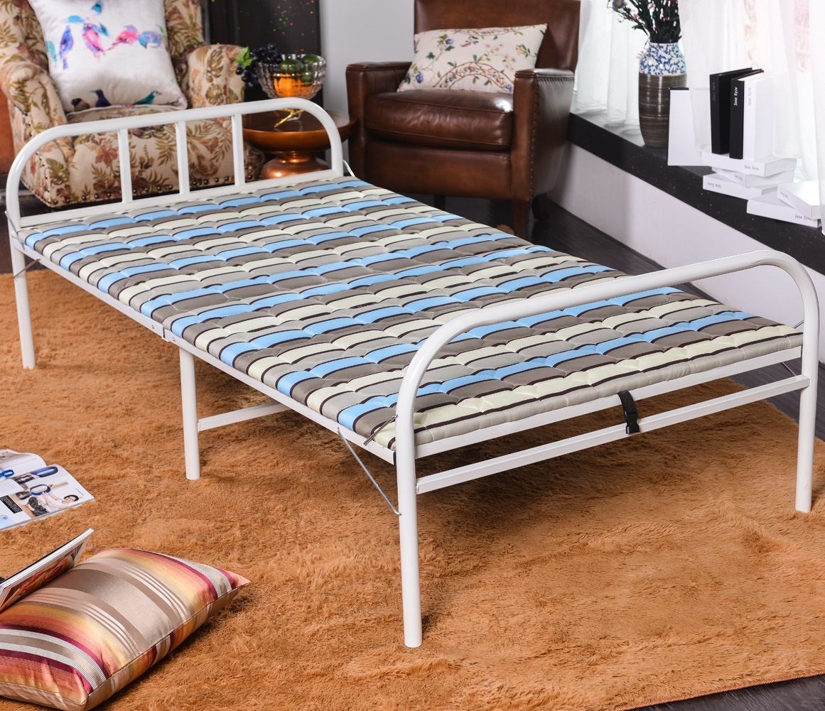 包邮午休睡便携家用折叠床简易陪护办公室金属铁艺单人行军木q板