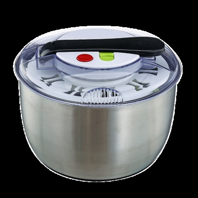 沙拉脱水器家用蔬菜甩干机洗菜盆手动塑料款c水果甩水神器沥水篮