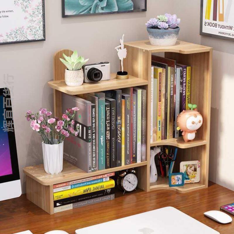 书桌上小书架简易置物架儿童小型书柜省空间学生办公桌面收纳简约