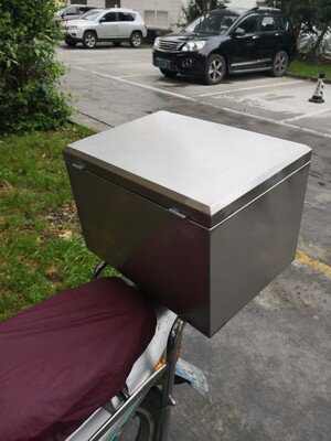 定制防盗大号加厚不锈钢储物箱摩托车电动车后备外卖摩托车尾箱