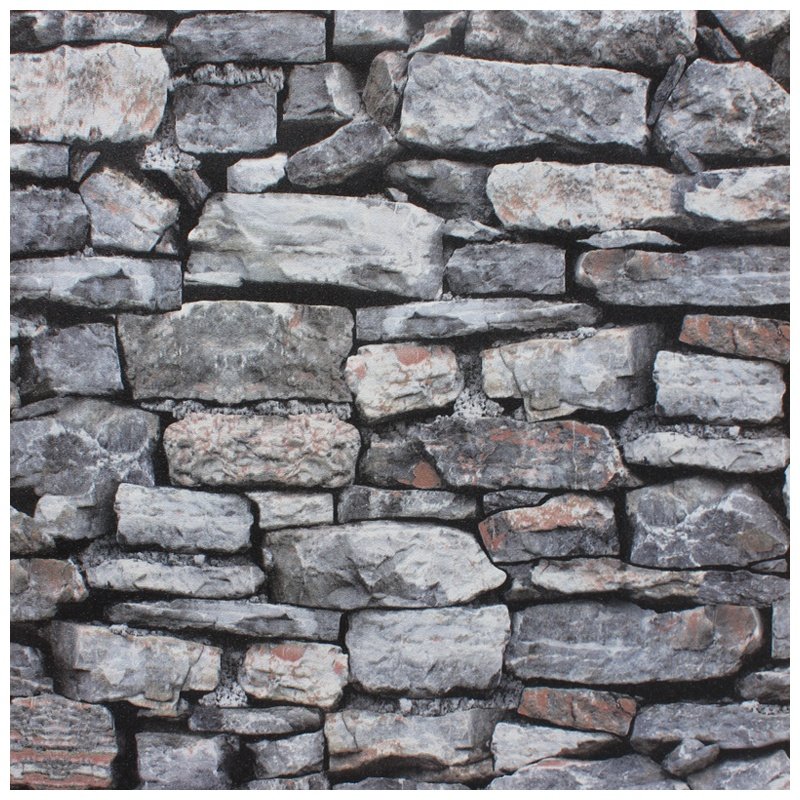 新品3d背景墙咖啡厅餐厅壁纸岩石石头高档块石pvc墙纸