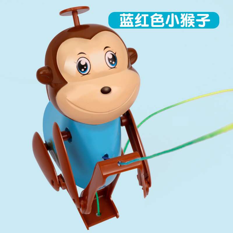 意爬绳小猴猴子玩具儿童宝s宝创会拉向绳上爬绳子的动子爬树电抖