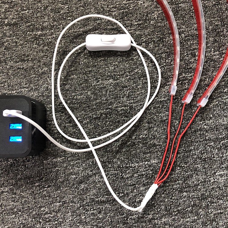 usb化妆小夜灯串联并联镜柜货架示柜接口玻璃柜led灯带