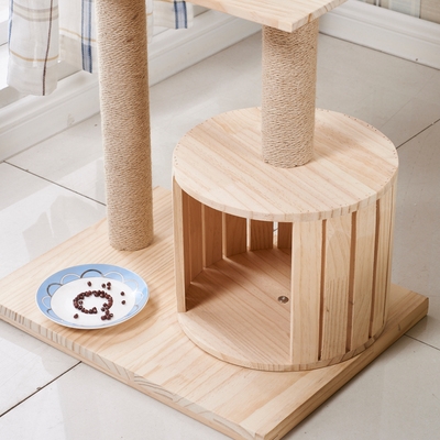 猫爬架实木猫窝猫树一体房子磨爪猫咪爬架跳台猫爬架
