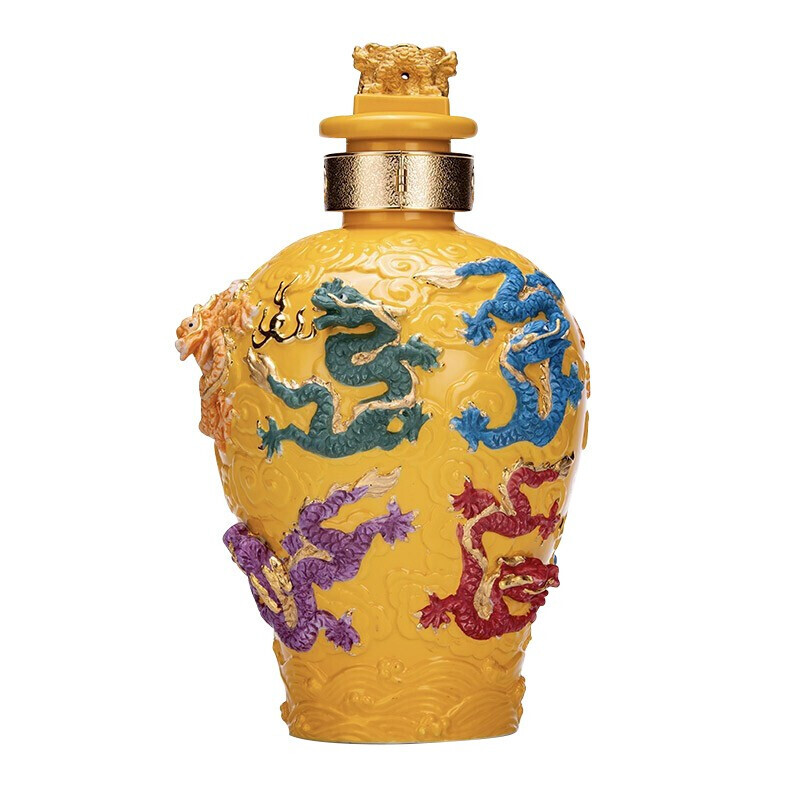 五粮液九龙坛黄坛宫标52度1.5l浓香型白酒限量收藏送礼大坛礼盒装