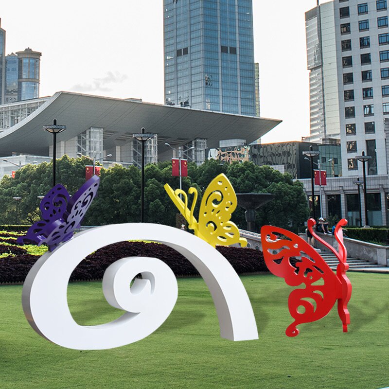 不锈钢户外字体雕塑楼盘广场公园装饰大型镀锌摆件