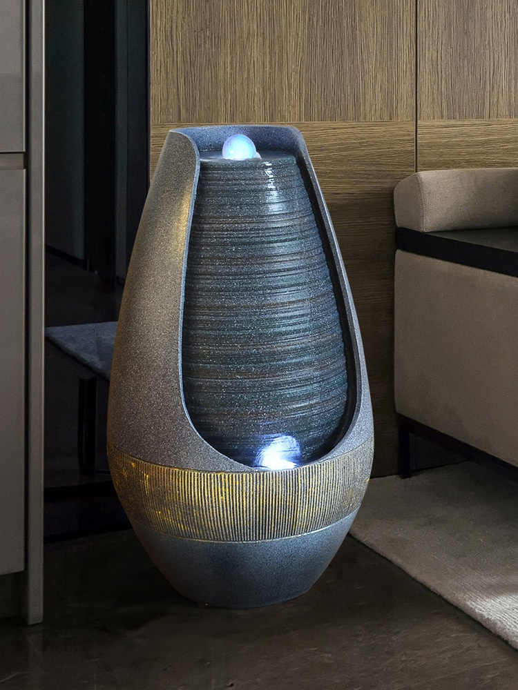 家居流水喷泉客厅水景工艺品摆件室内现代简约落地摆件