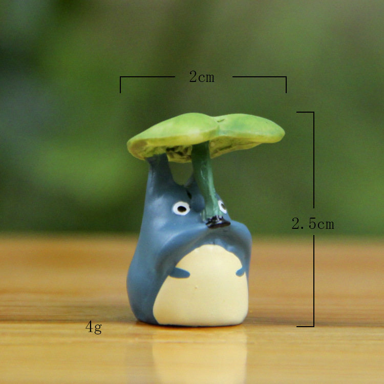 优质景观diy龙猫摆件树脂三叶草叶子宫崎骏动漫摆件