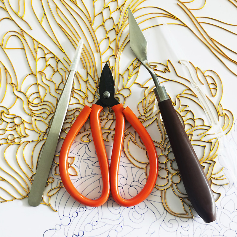 金丝彩包掐丝工艺景泰蓝工具专用套装diy珐琅材料景泰蓝