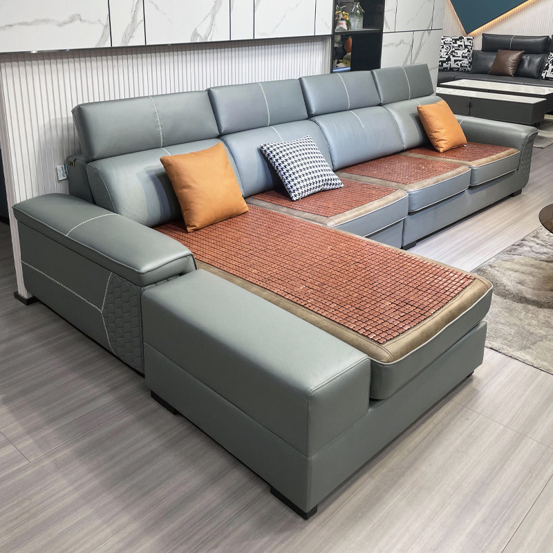 冬夏客厅户型大中小互换左右贵妃现代两用简约皮布沙发