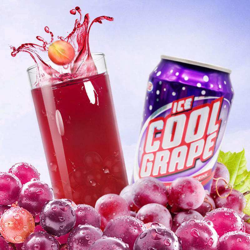 冰酷icecool葡萄汽水饮料解渴夏季进口小瓶碳酸饮料